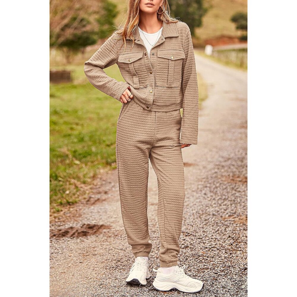 Womens Two Piece Sets Fall Winter Long Sleeve Sha… - image 2